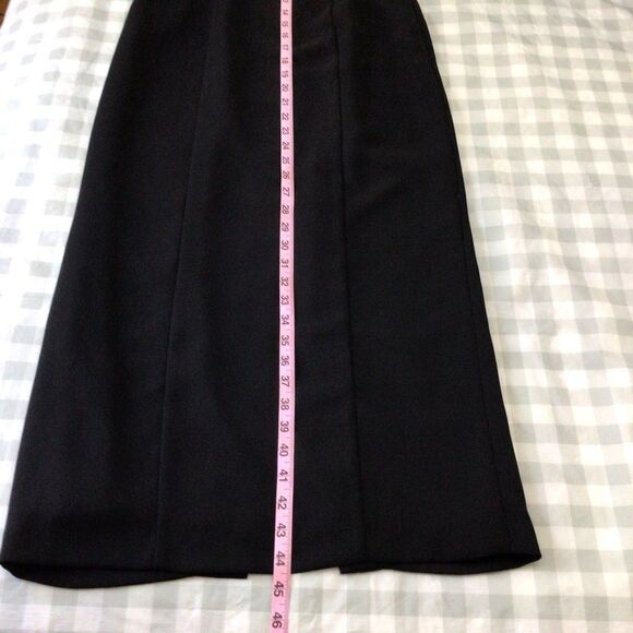 JOSEPH Ribkoff long black dress classic open back ribbon sleeveless black size 4 - Picture 13 of 15